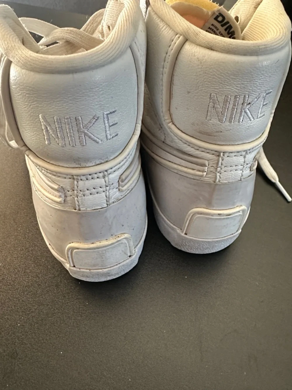 Nike Women's Off-White Leather Mid-Top Sneakers - Picture 4 of 4